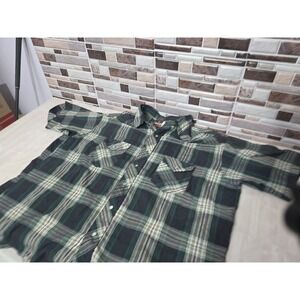 Vintage Wrangler Men's Western Pearl Snap Shirt – Green & Black Plaid RARE
